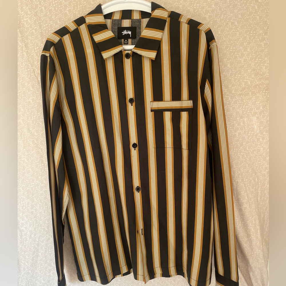 Stussy Striped Casual Button Down Shirt
